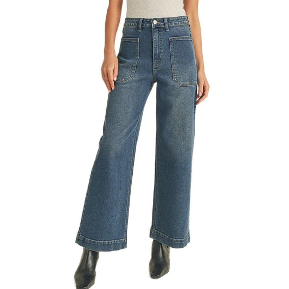 New Just USA Jeans Cropped Denim Utility Pants